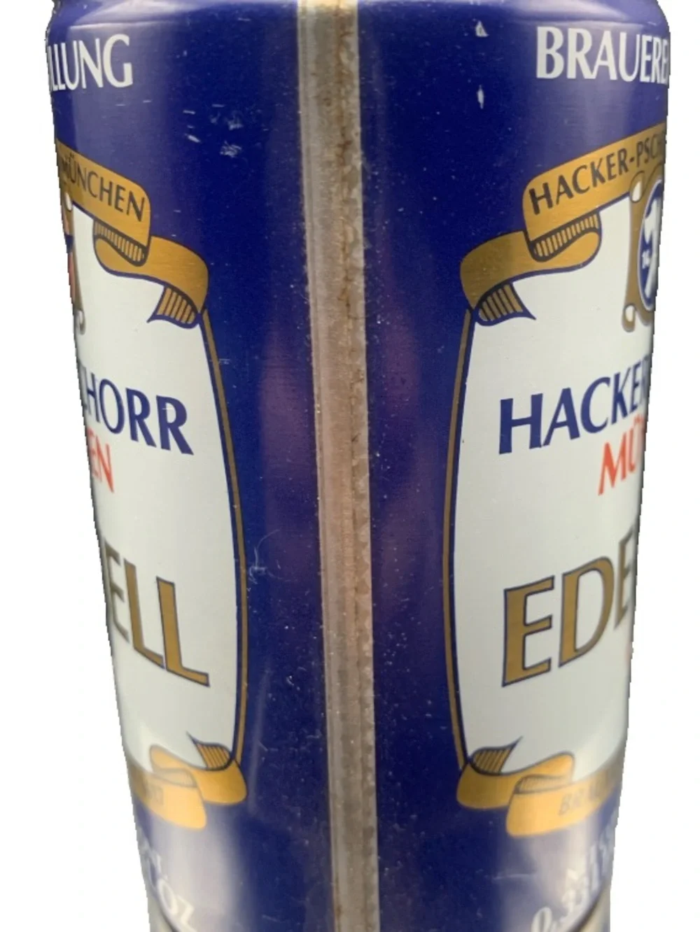 Vintage Beer Can Hacker-Pschorr Edelhell Export Bier Beer Tab Empty Steel Can